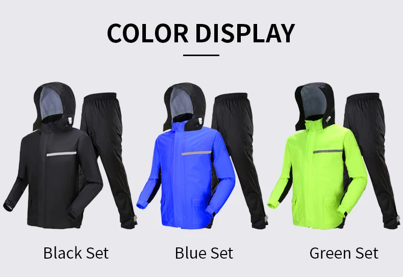 Wholesale Reflective Rain Coats Coat Raincoat for Adults Waterproof Motorcycle Racing Rain coat