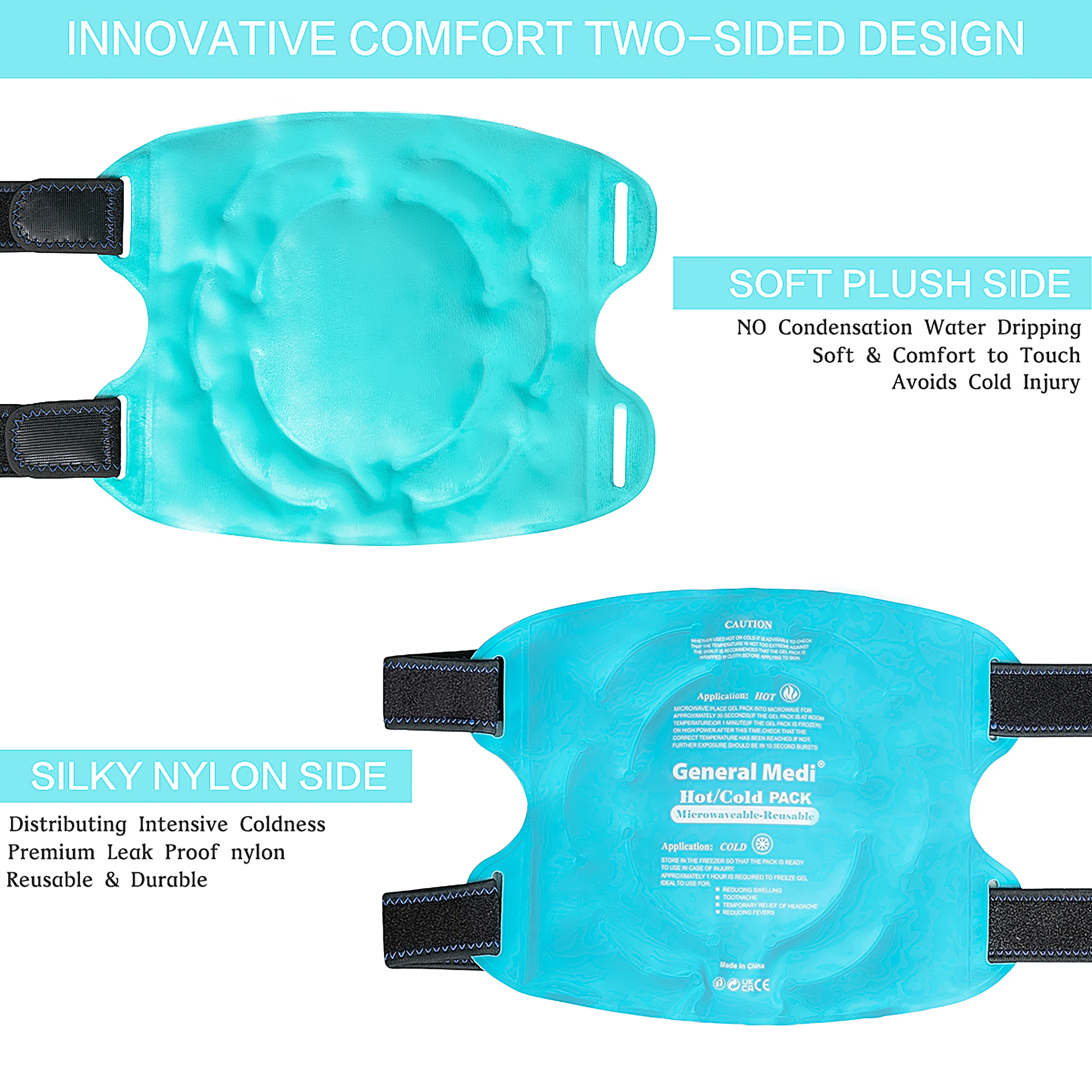Best Selling Reusable Knee Ice Pack Wrap Cold Ice Pack for Knee Therapy Hot Cold Ice Gel Pack for Muscle ache