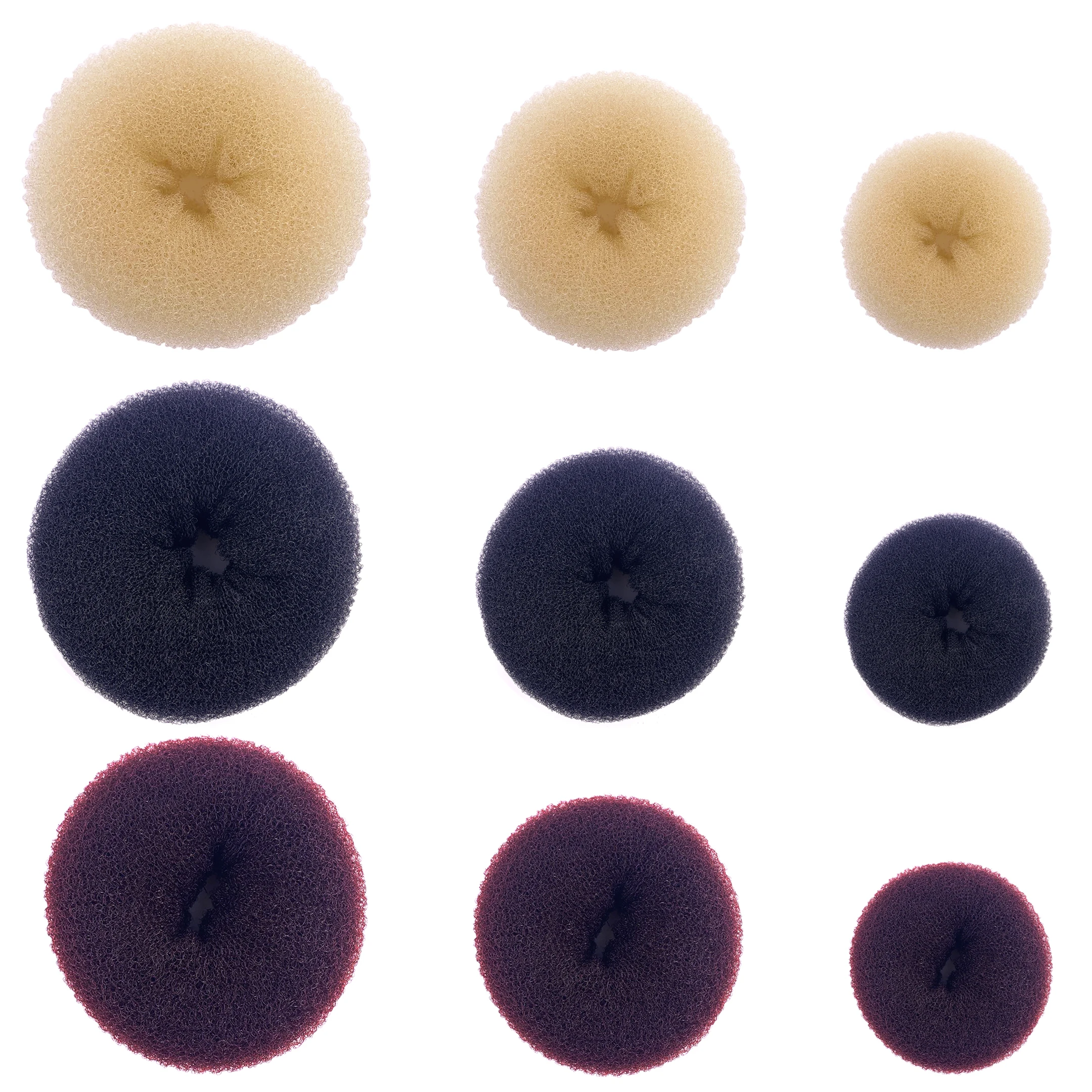 Wholesale 18-20cm Big Size Custom Color Hair Donut for Salon and Daily Hair Decoration