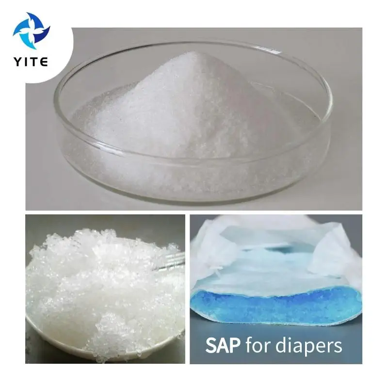 Factory Hot Sale Crystal Water Gel Super Absorbent Polymer Diapers SAP For Hygiene Products