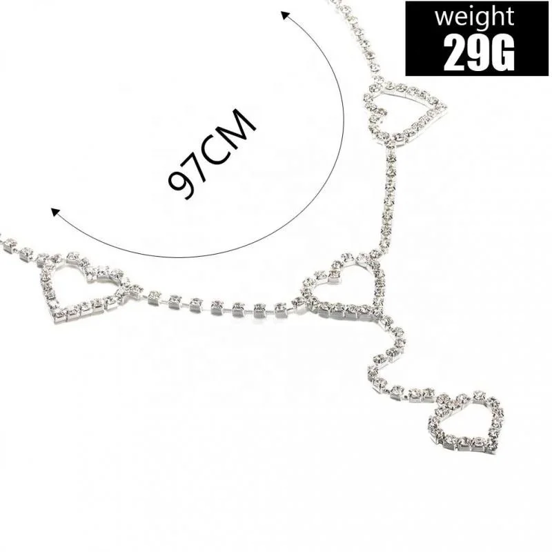 Новая модная позолоченная цепочка на живот со стразами, сексуальная модель, цепочка на талию в форме сердца, оптовая продажа