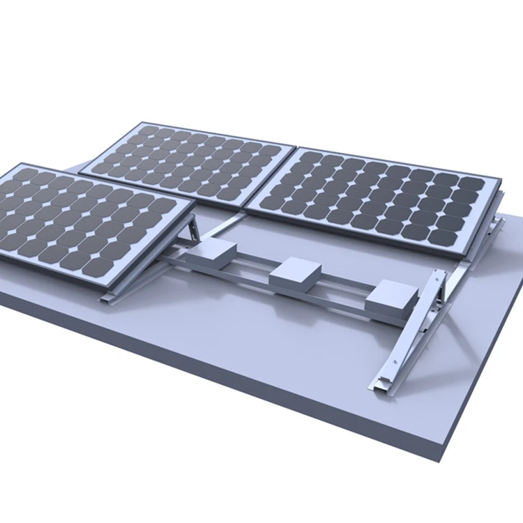 Flat roof solar energy system solar panel mounting rack pv brackets ballast triangular solar mount supports