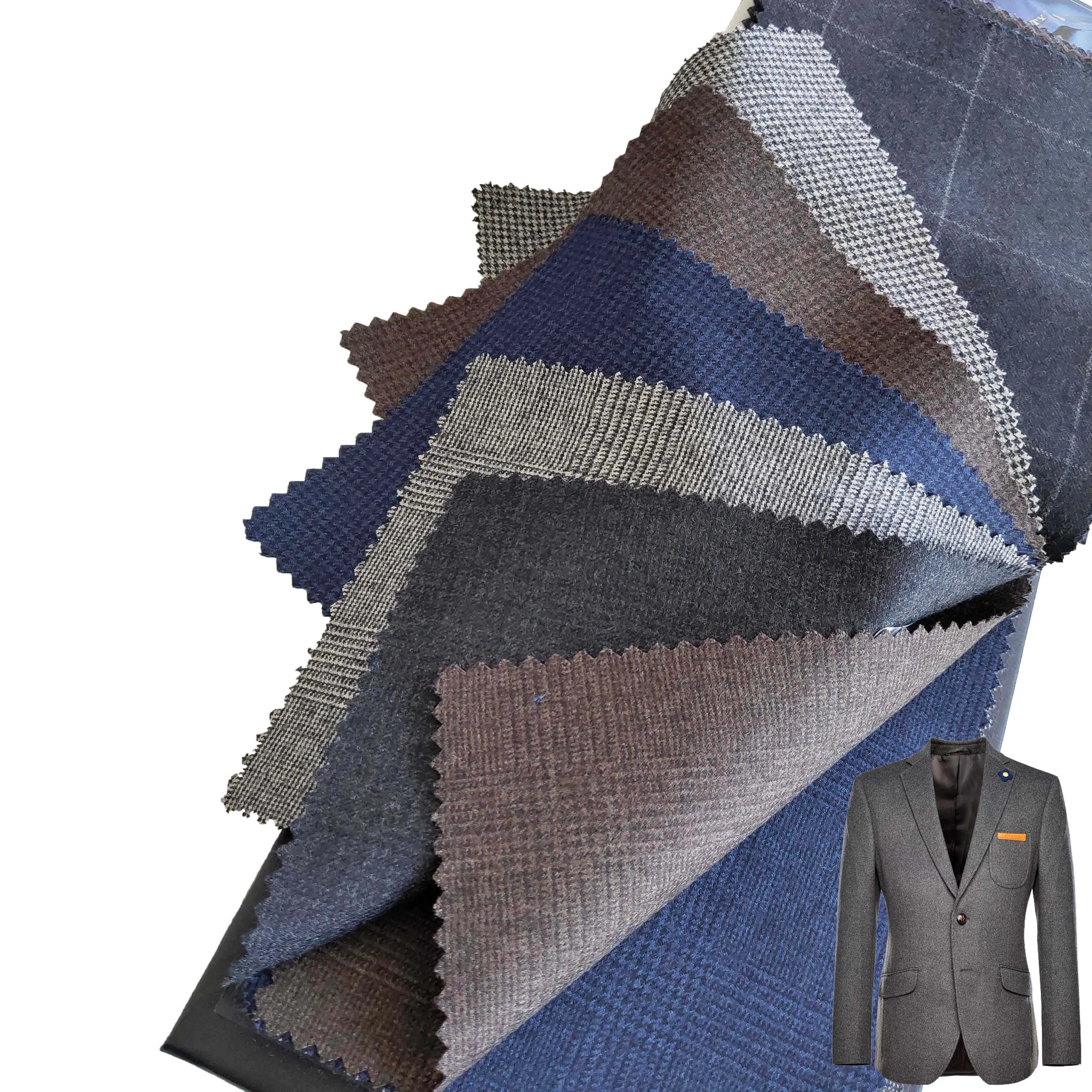 
Ready In Stock Classic Design Super 120s Tweed Men Wool Flannel Fabric For Suiting 