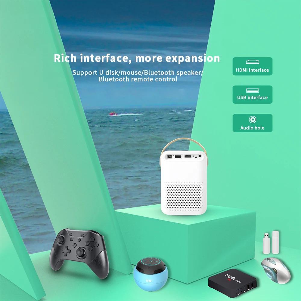 Topleo Building Mapping High Brightness Full HD 1080P 4K Video Projector for Cinema Education