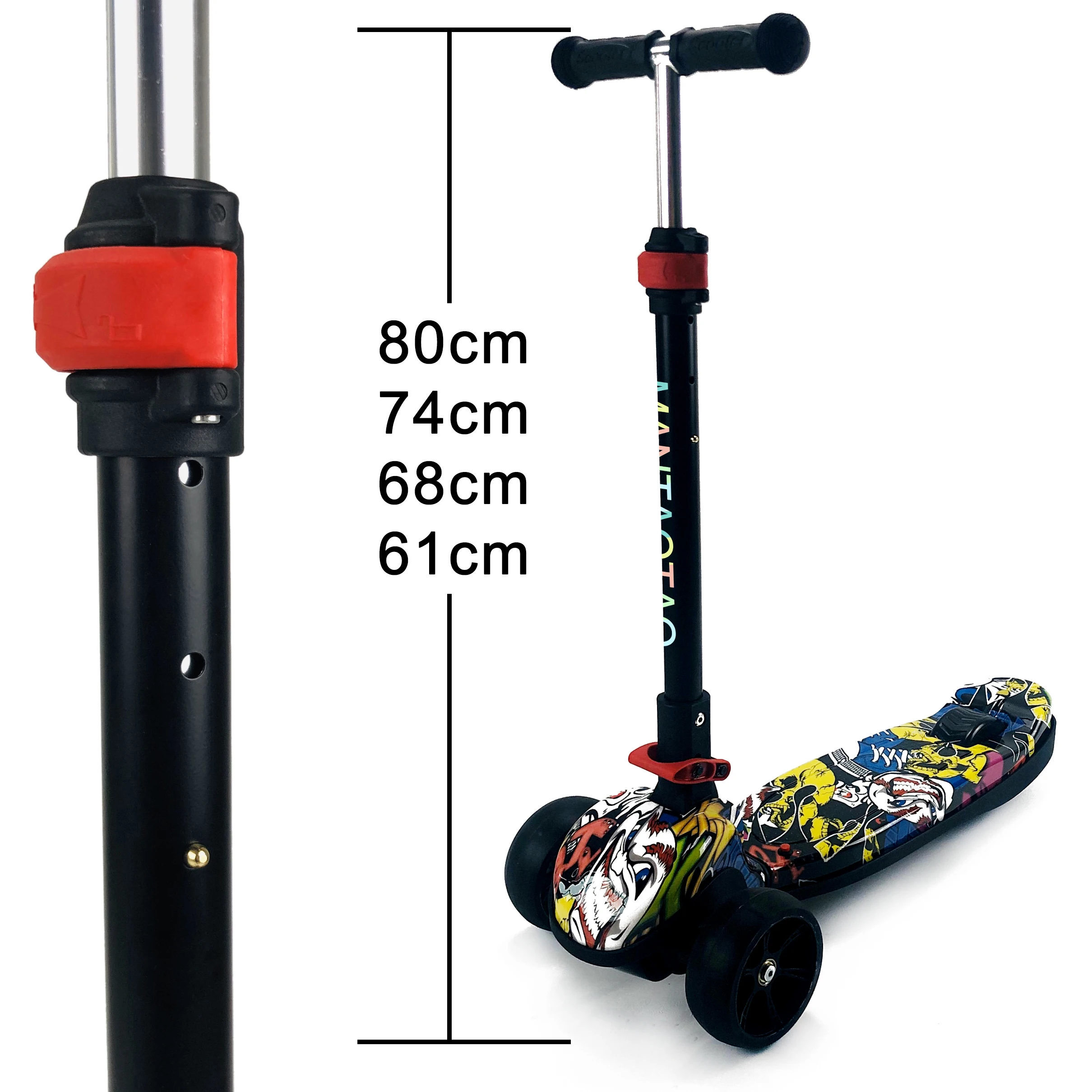 CE approved foldable 3 wheel electric spray Scooter with Adjustable Handle Height