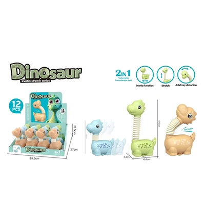 Cartoon dinosaur retractable toy