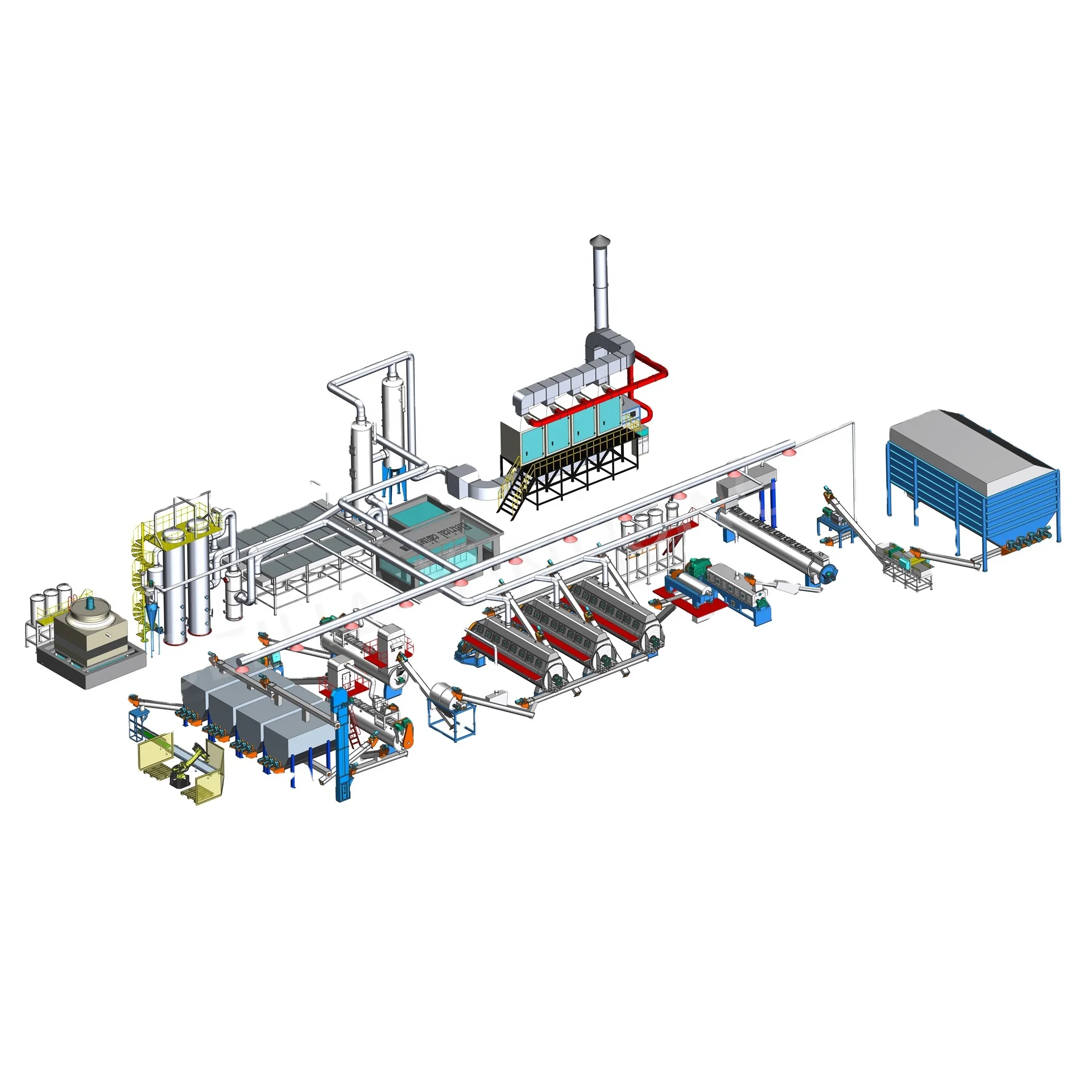 Fish meal production and oil extraction plant integrated system