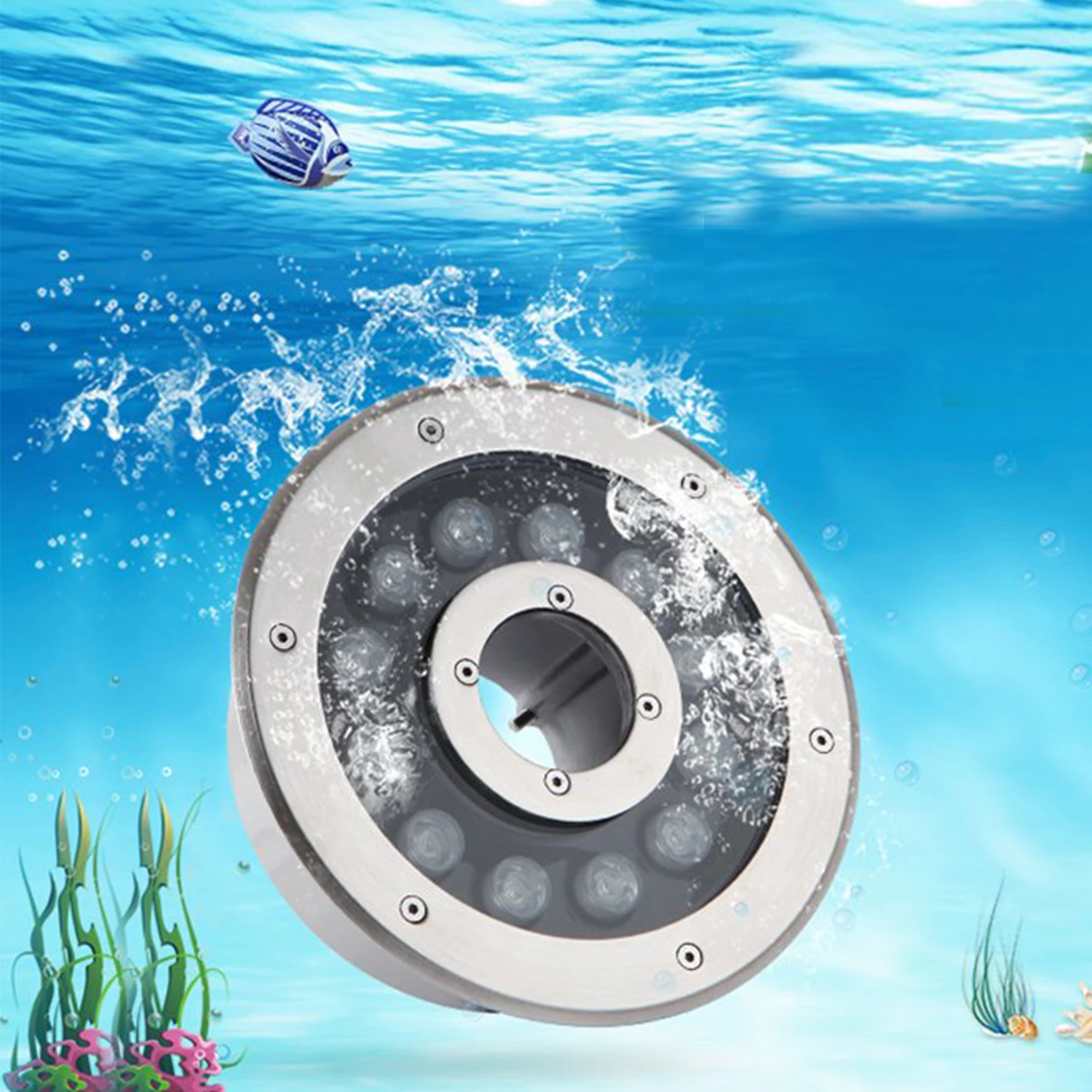 Modern Landscape Underwater Lighting Water Fountain With Rgb Led Fountain Ring Light