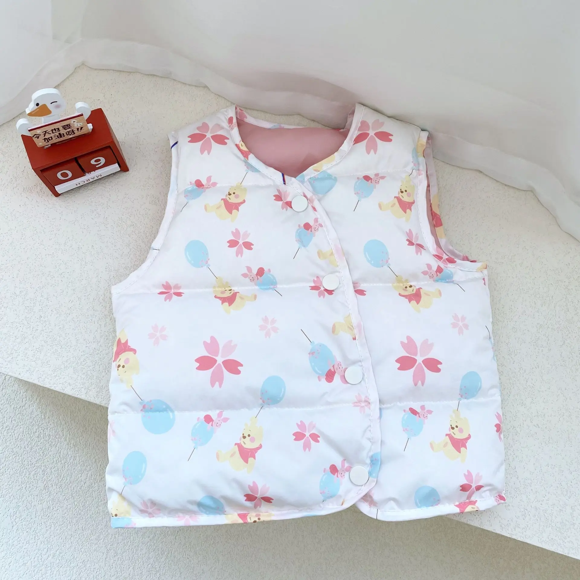 Ivy83208A Anti-season baby cheap down vest kids boy girl white duck down waistcoat infant softshell sleeveless jacket