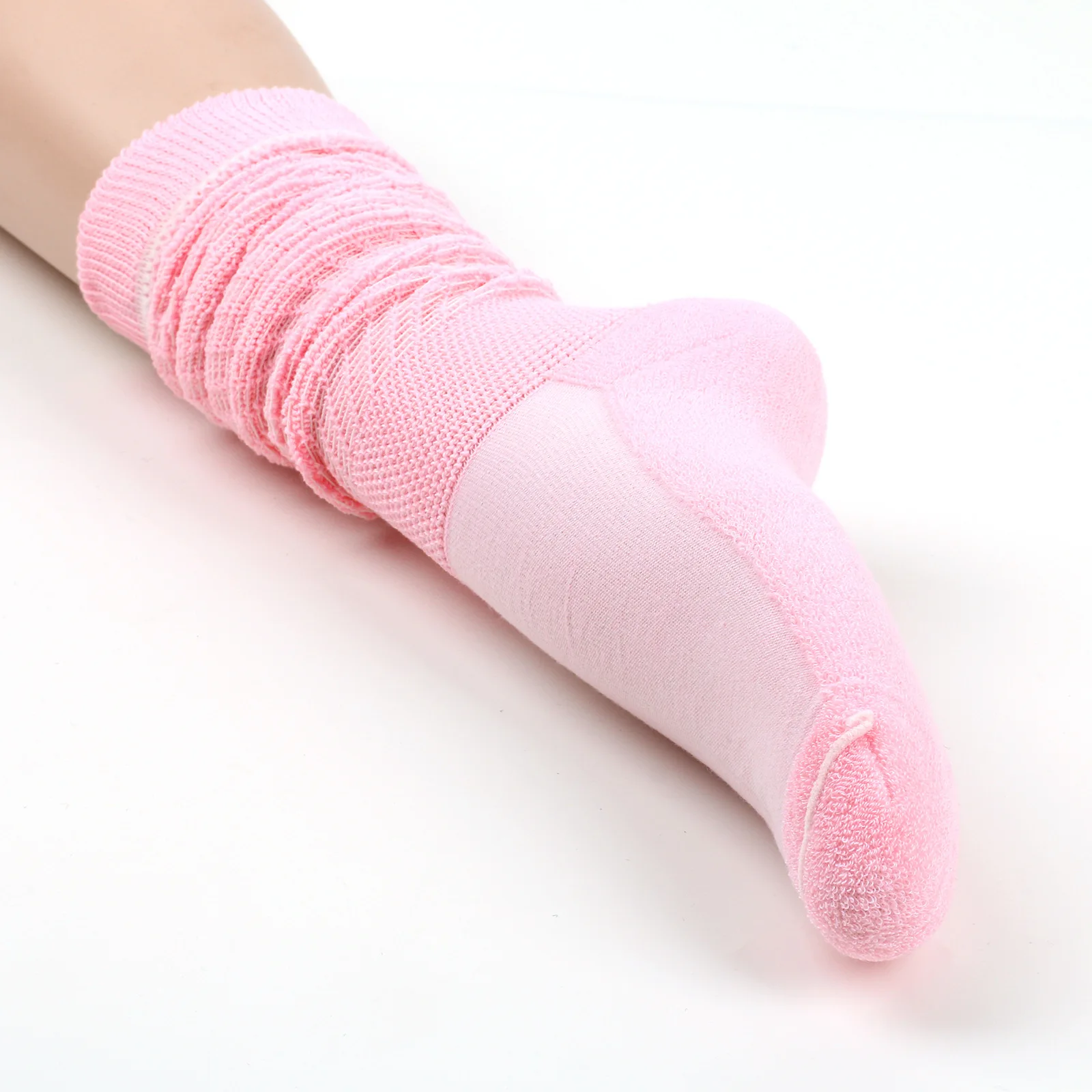 wholesale women white slouch socks long slouch socks all cotton slouch cotton socks for women girl
