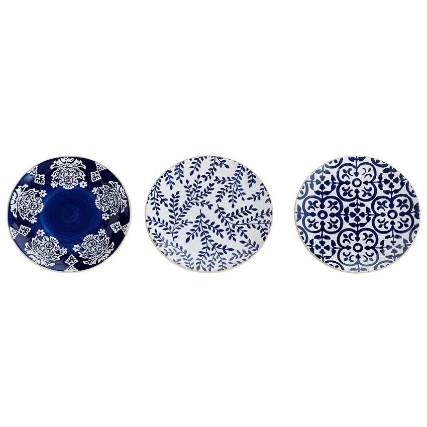 Ceramic Indigo Salad Plates