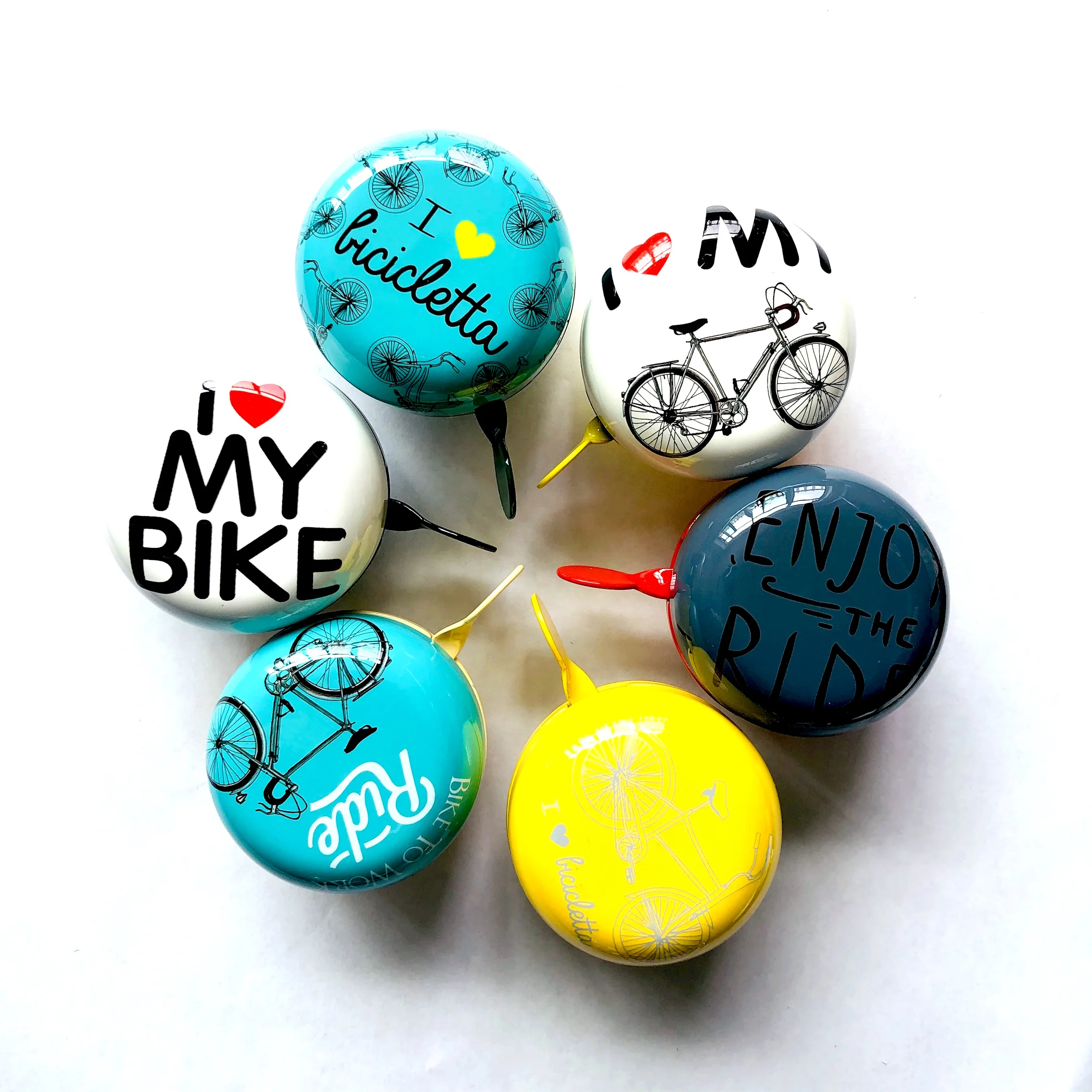 Factory sale high quality safe riding bike accessories customizable various patterns bike bell