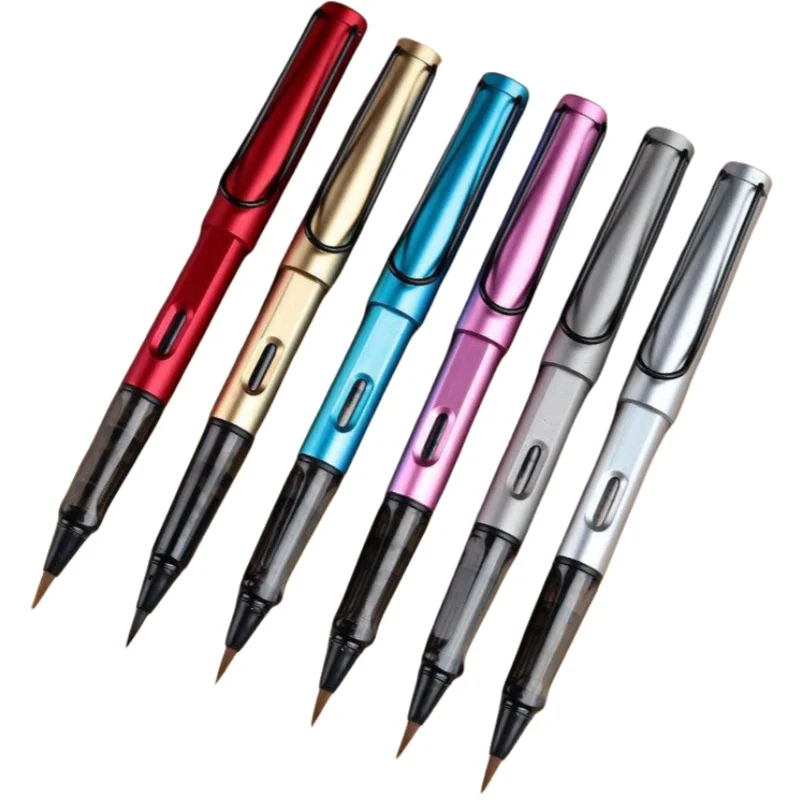 Caneta-tinteiro estilo pincel caneta-tinteiro para caligrafia desenho tinta preta que nao se desvanece facilmente
