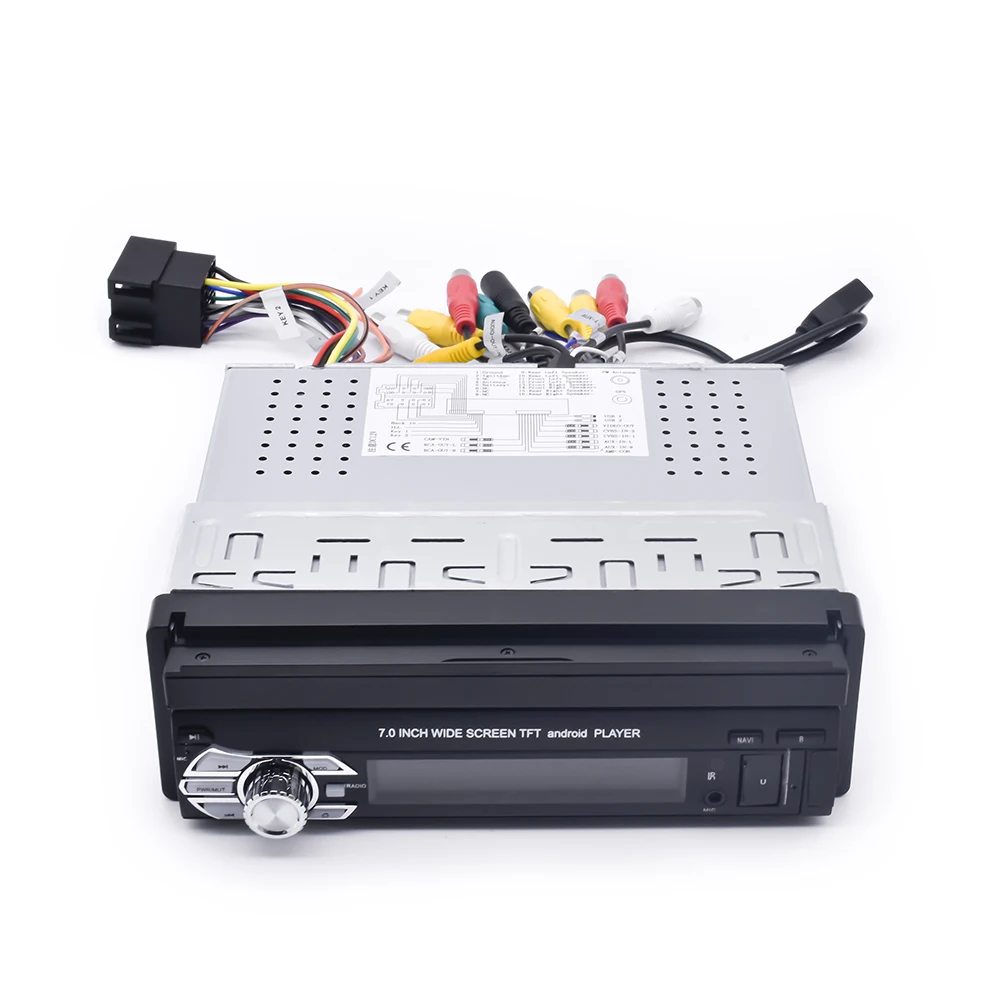 Android Car Radio Retractable Player 7 Inch Touch Screen Android Multimedia Player Car Radio Stereo