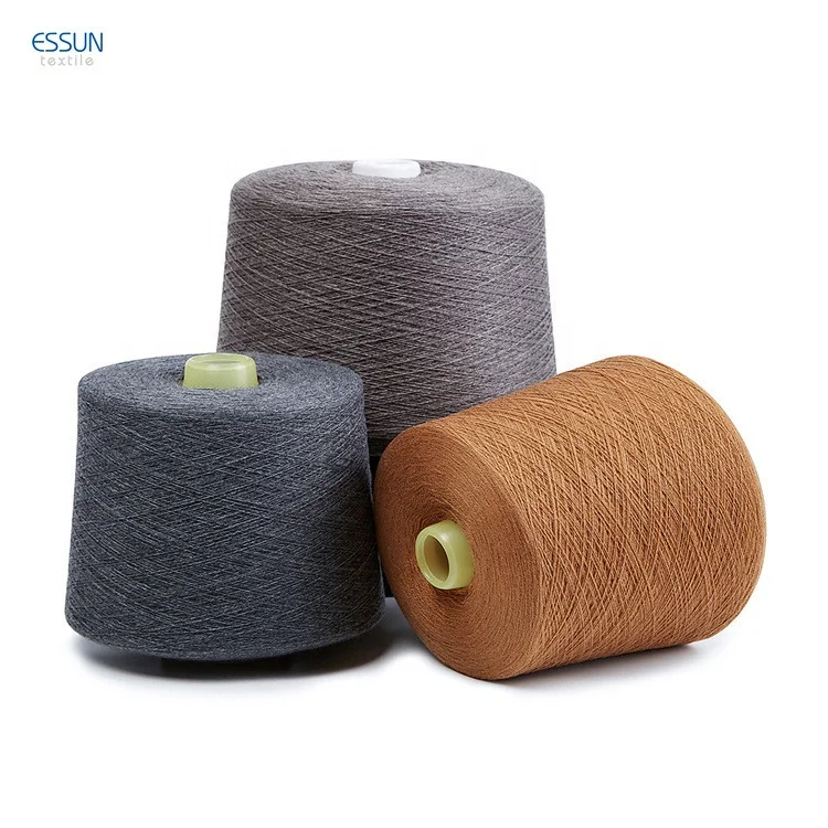 2022-2023 Super Fine Yarn Nm48/2 Nm28/2 9% Cashmere feel Merino Wool 16% Acrylic 20% PTT 55% Nylon Blended Sweater Knitting Yarn