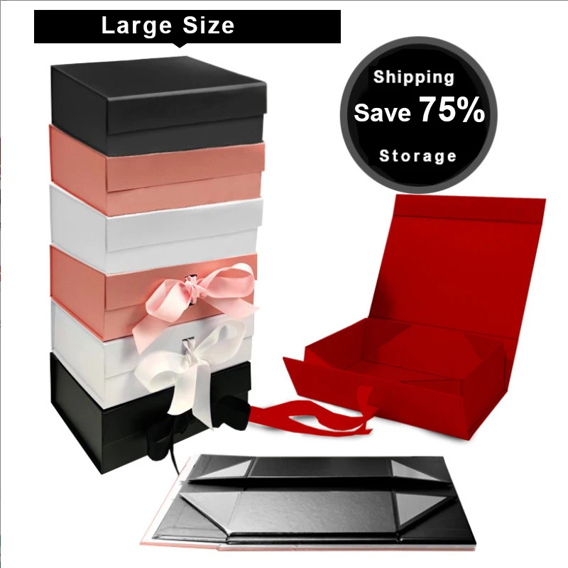 custom personalized bridesmaids collapsible Magnetic Closure Mystery Gift Box packaging wholesale