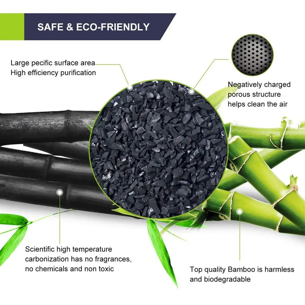 2024 disposable moisture absorber charcoal filter bag activated wardrobe hanging closet bag homeuse