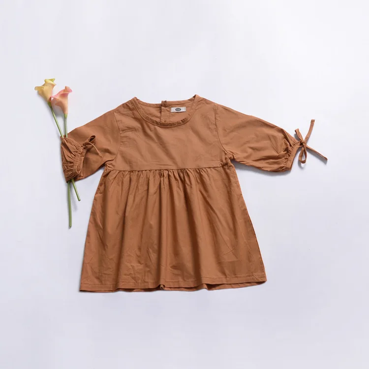 5383 Newborn Toddler Baby Casual Clothes Infant Girl Clothes Kids Korean Long Sleeve Cotton Beach Princess Dresses Clothing