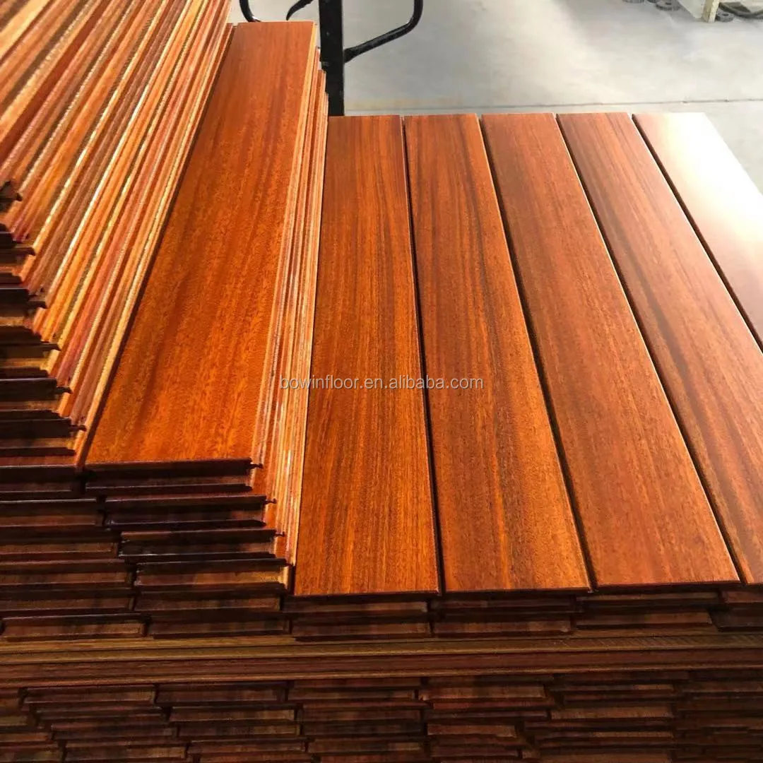 Nature UV finish high janka hardness iroko solid wood flooring teak hardwood flooring