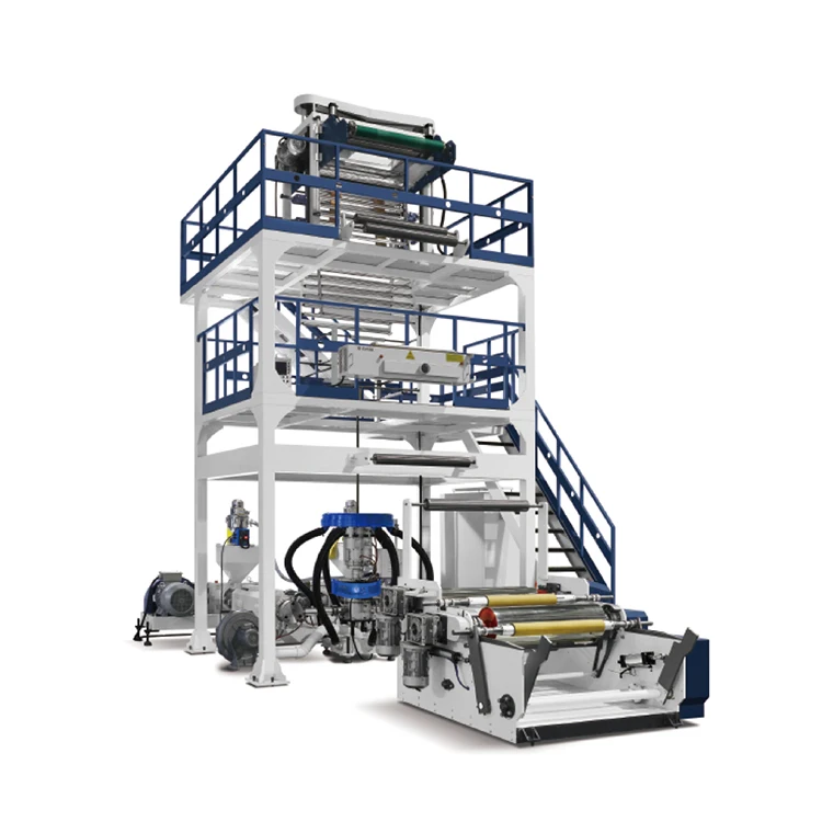 Ruian Three Layer Abc Ldpe Pp Pe Plastic Extruding Blowing Film Machine