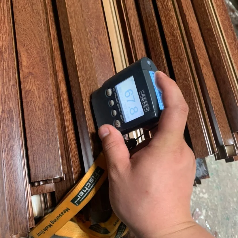 Custom Aluminum Wood Finish Square Tube Profile