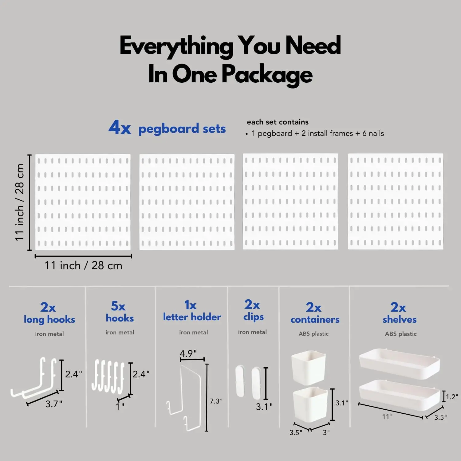 Custom no punching kitchen storage shelves display rack assortment hanging hole plate pegboard wall organizer accessories