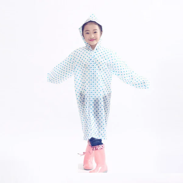 
Purple Beautiful Colors Premium Quality Colorful Non-Disposable EVA Rain Coats for Children with Hood and Drawstring 