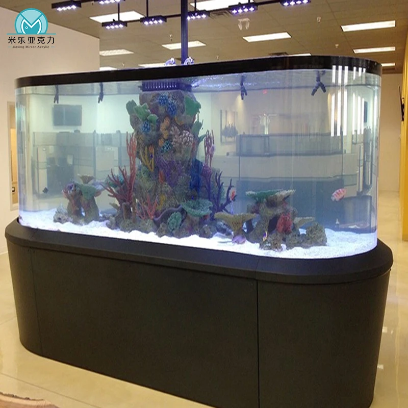 Factory direct sale aquarium high quality clear round acrylic divider fish tank