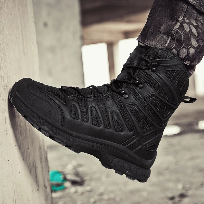 Good Beige Rubber Sole Shoes outdoor Desert Microriber Leather And Mesh Upper hiking Boots With Quality Assurance