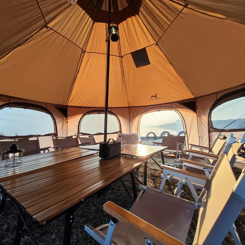 large outdoor circus luxury yurt tent parent-child waterproof camping tent cotton camp glamping tent