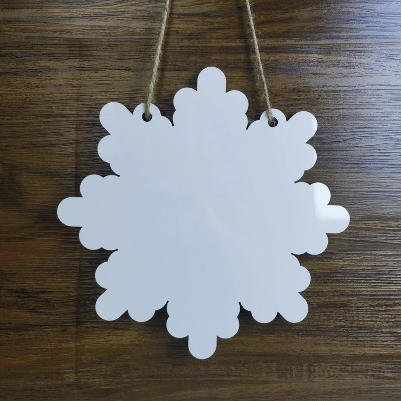 Sublimation Blank MDF Wooden Snowflake Door Hanger