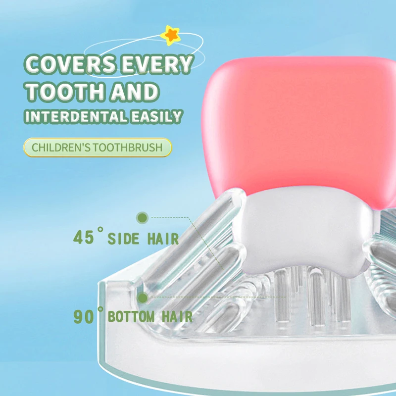 Portable Smart U Silicone 360 Degree Kids Sonic Toothbrush 5 Gear Automatic Electric Toothbrush for Kids