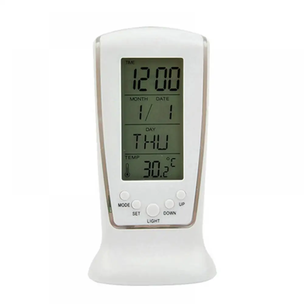 Led Digital Calendar Digital Alarm Clock With Music Snooze Backlight Electronic Calendar Thermometer Led Clock Timer For Home