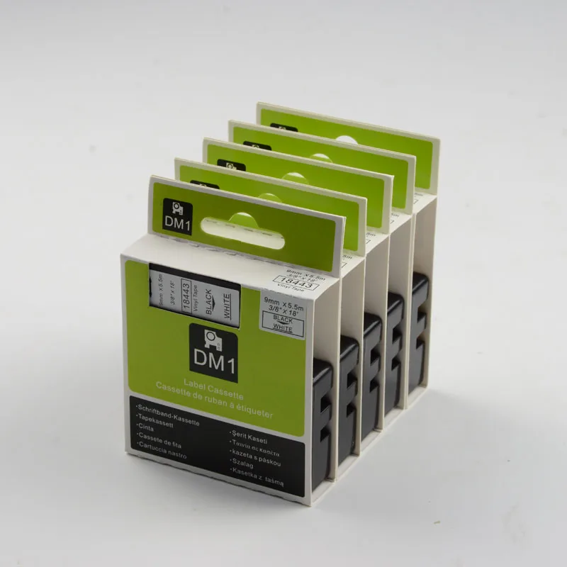 9 мм лента для этикеток черная на желтом длина 5 м совместимая с Dymo Виниловая 18443 DYMO Rhino 4200 5200 5000 производители