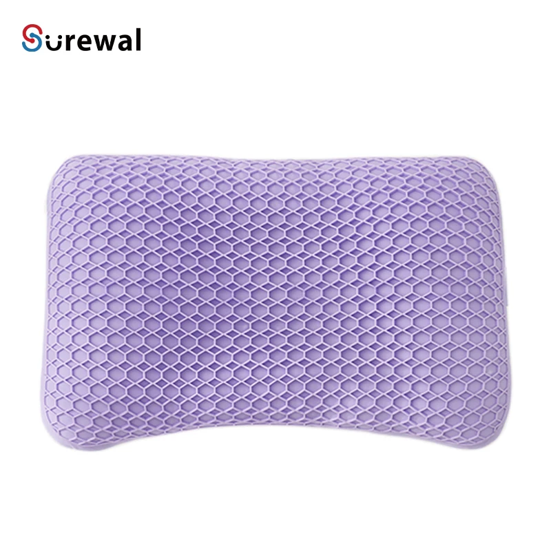 SUREWAL Memory Foam Pillow with Cooling Gel Silicone TPE Cover TPE Bed Sleeping Pillow