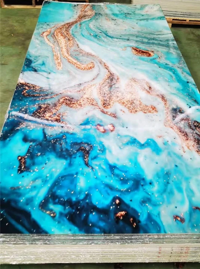 Digital print   PVC wall panel UV wall board 3D printable high wall covering