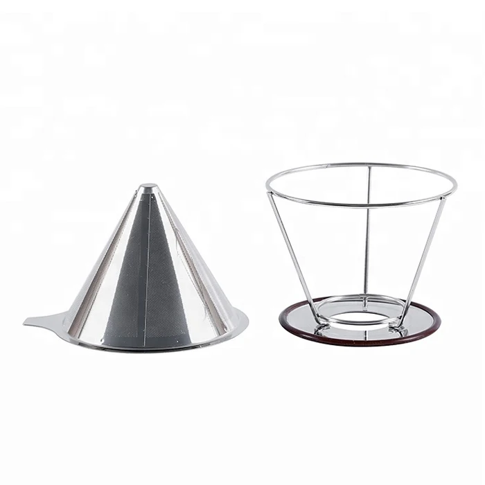 Hot sales pour over coffee cone clever coffee dripper/reusable stainless steel coffee filter