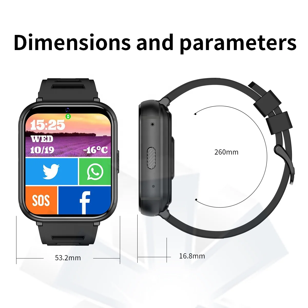 2023 New Arrivals 4G Android GPS Smart Watch with Video Call WiFi Heart Rate Android Phone Call Q668 Smart Watch