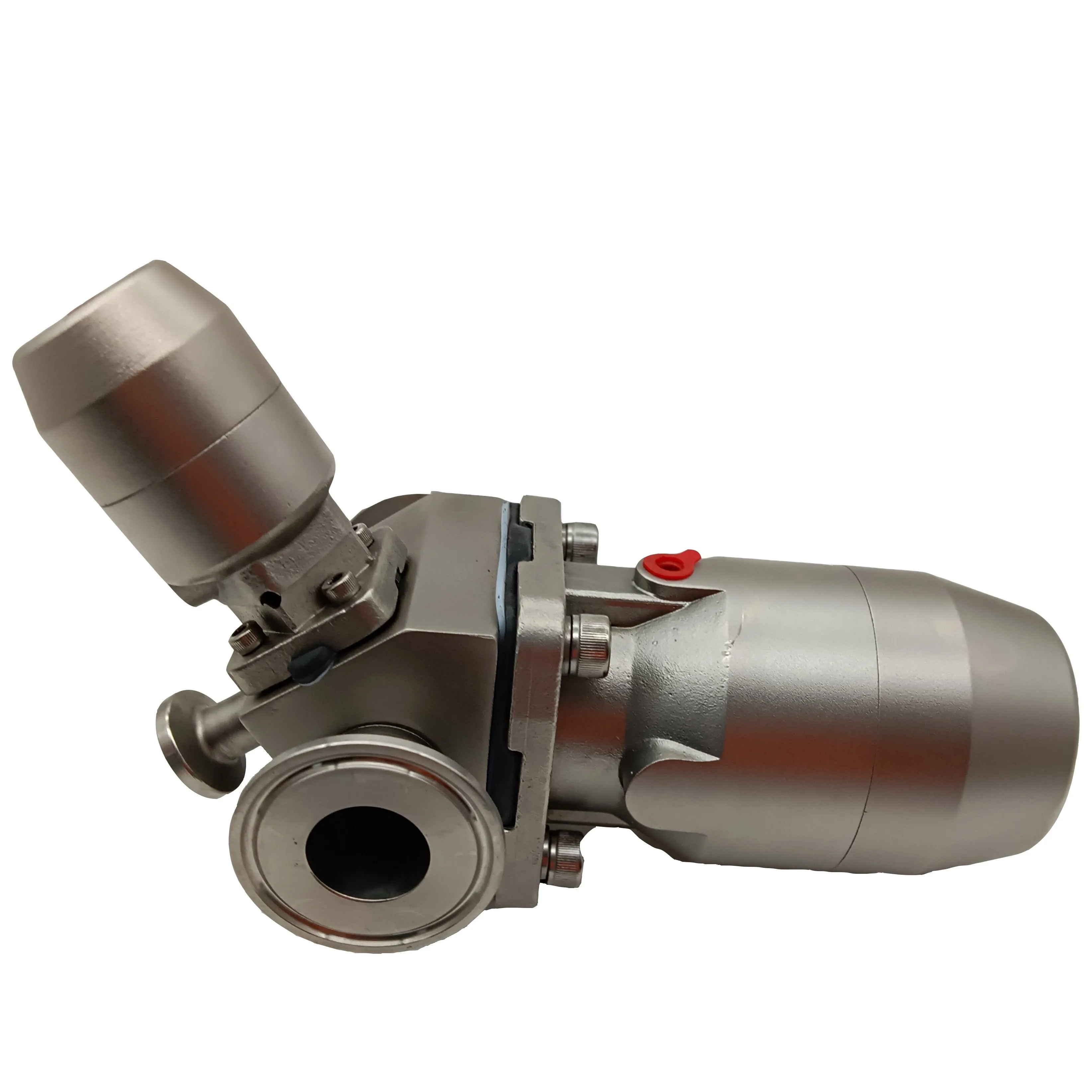  Sanitary Stainless Steel Straight Way Diaphragm Valve With Double Pneumatic