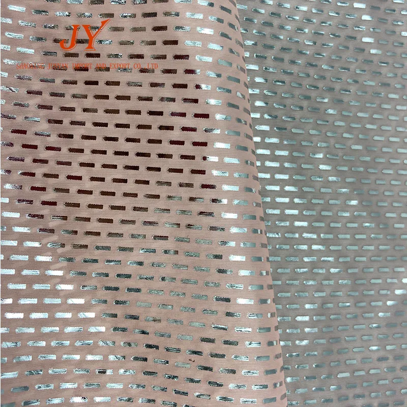 
Custom geometric tropical cactus flower design foil print on Polyester thin fabric for summer dress 