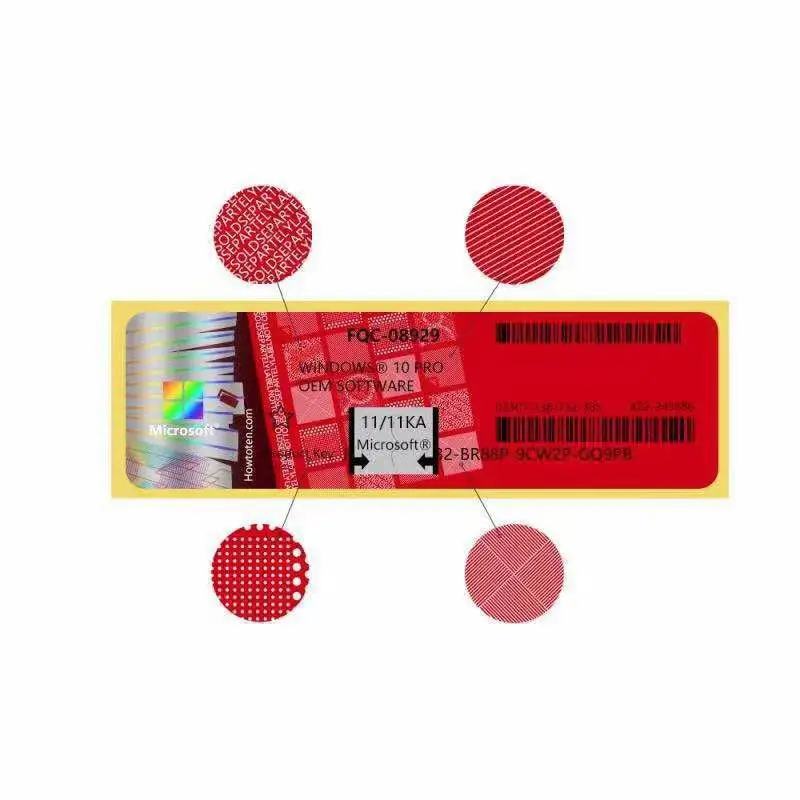 Оптовая продажа для Ms win 10 Professional Key Win Pro 10 64/32Bit COA sticker оригинальный window 10 pro