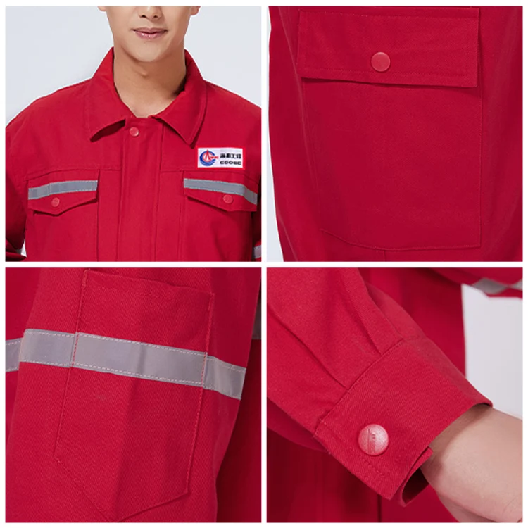 Pure Cotton Simple Skin-friendly Comfortable Work Uniforms Overalls Wear-resistant Breathable Working Clothes for Men