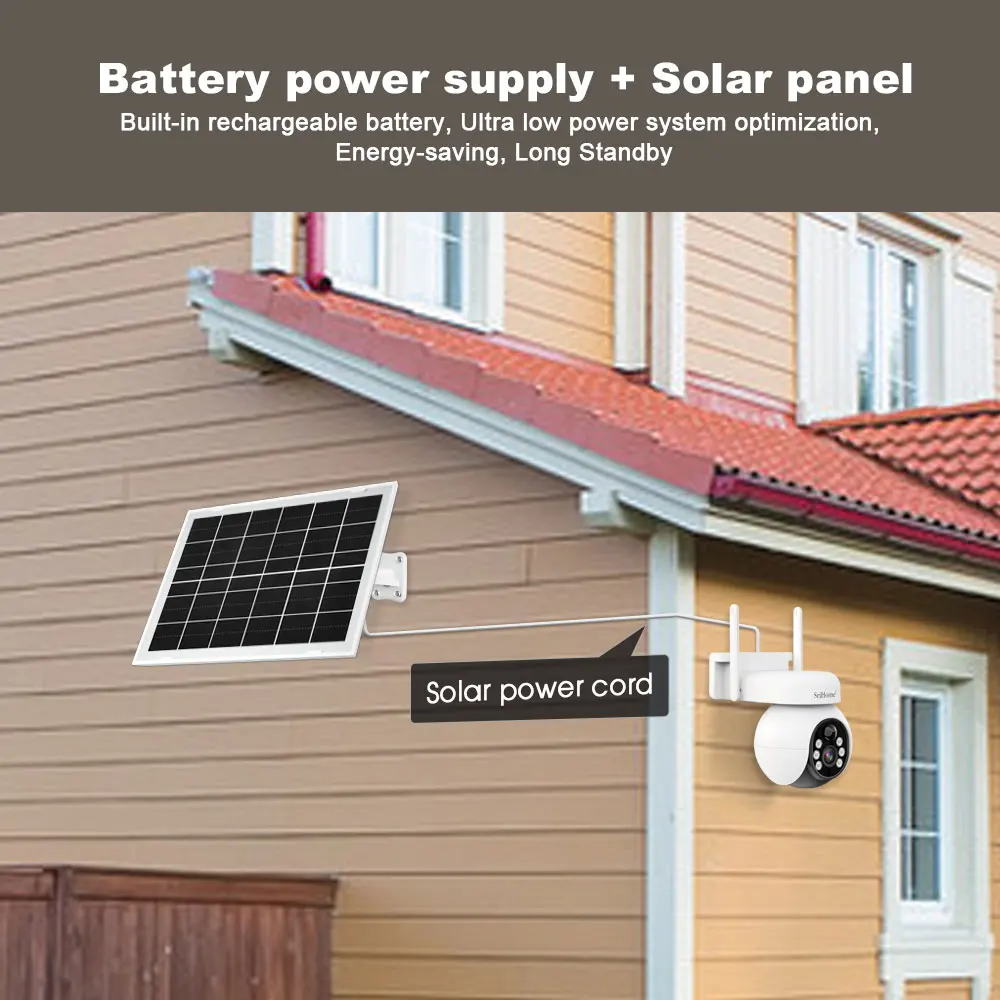 South America 4G Outdoor Solar PTZ Camera With Sim Card 4MP Solar Camera With PIR Human Detection Full Color Night Vision Camera