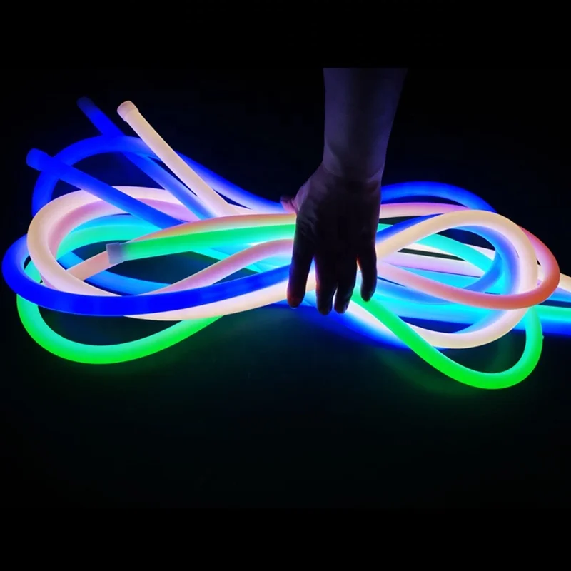 360 Degrees Round 25MM Waterproof LED Neon Rope Light 24V Flex Neon Strip Lights