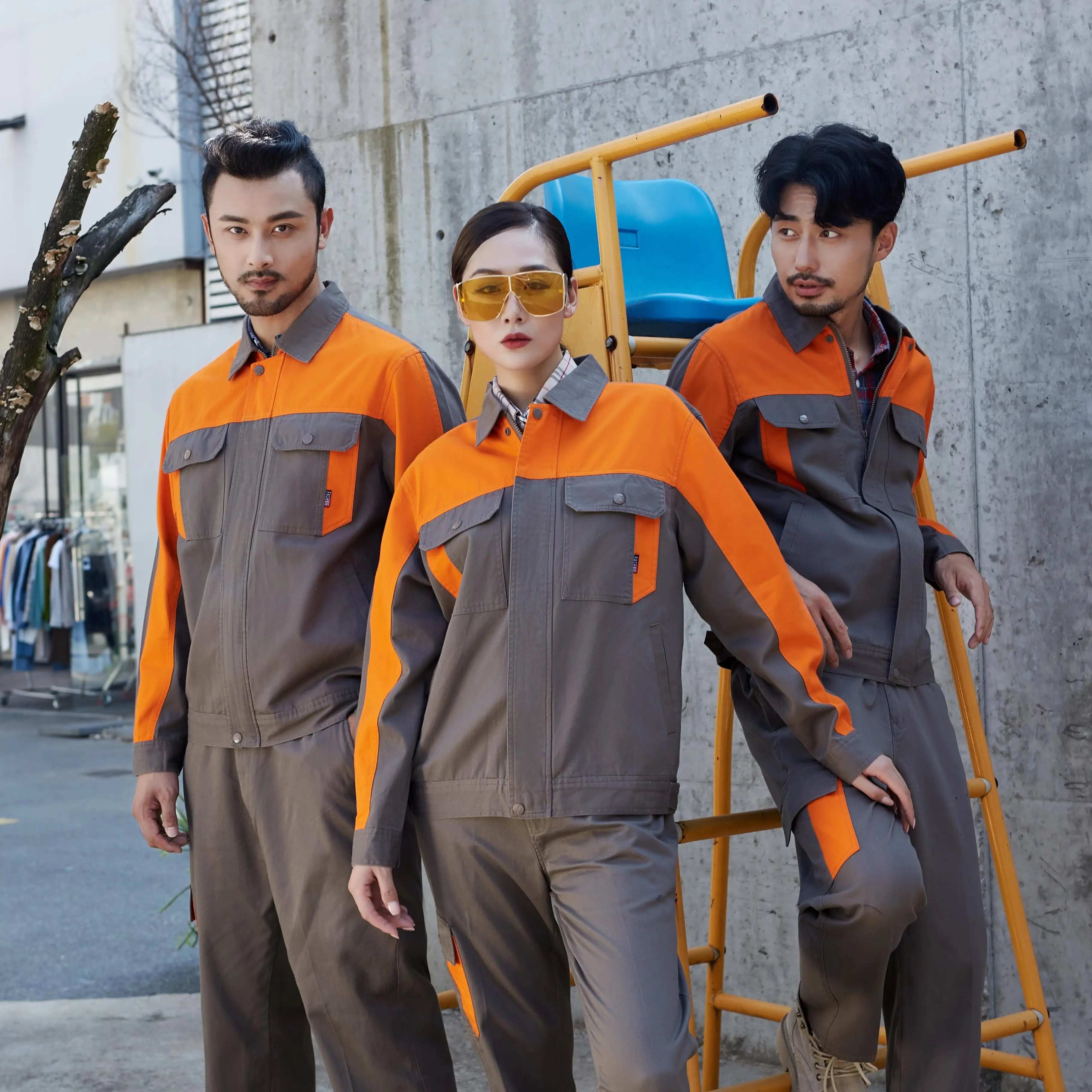 Hot Sale Custom Mens Workwear Industrial Mechanic Work Jacket with pants Clothes