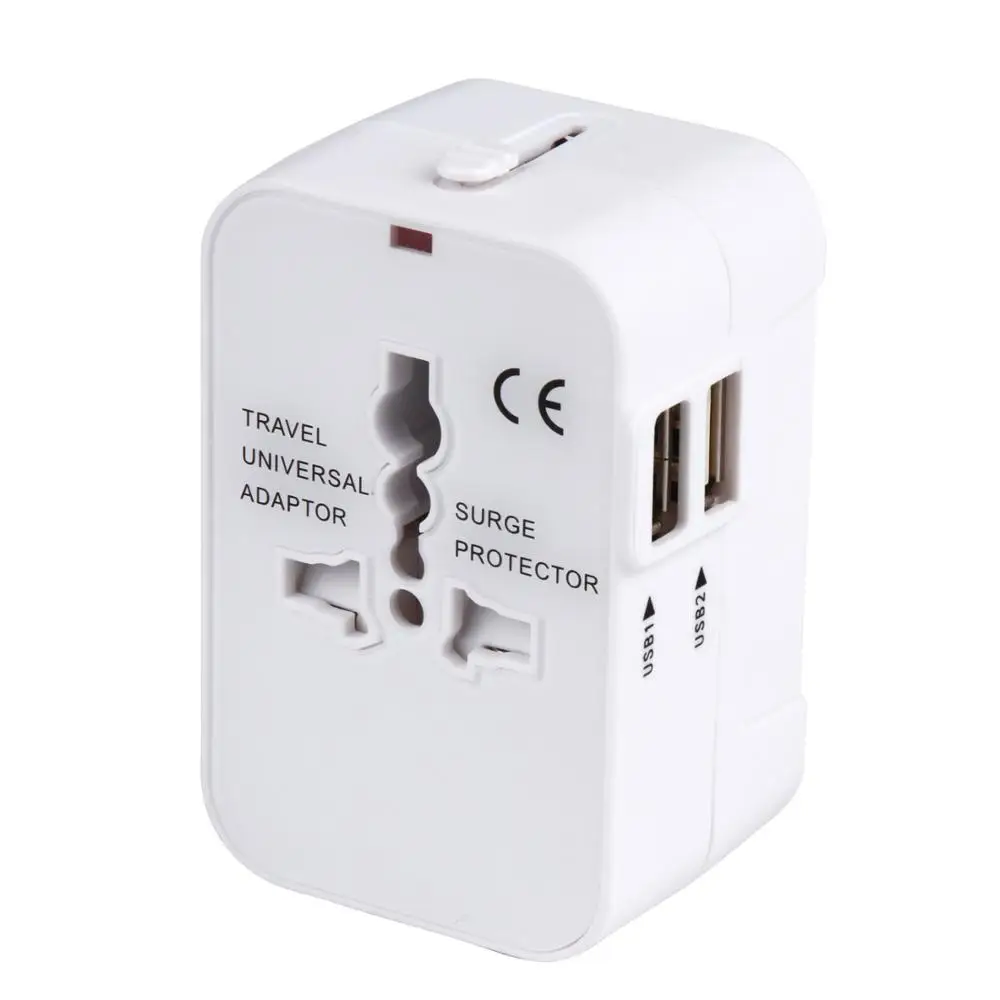 Popular RRTRAVEL new item HHT202 non-grounding world all in one plug travel adapters with usb