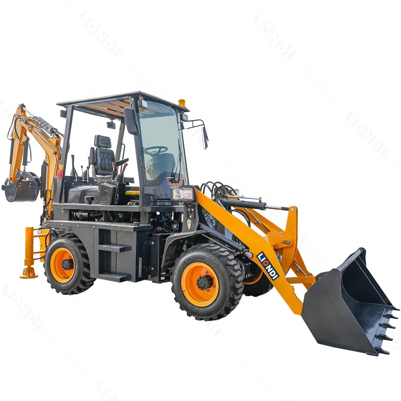 China 4x4 Wheel Drive 3-6ton mini loader backhoe loader for sell with Snow shovel