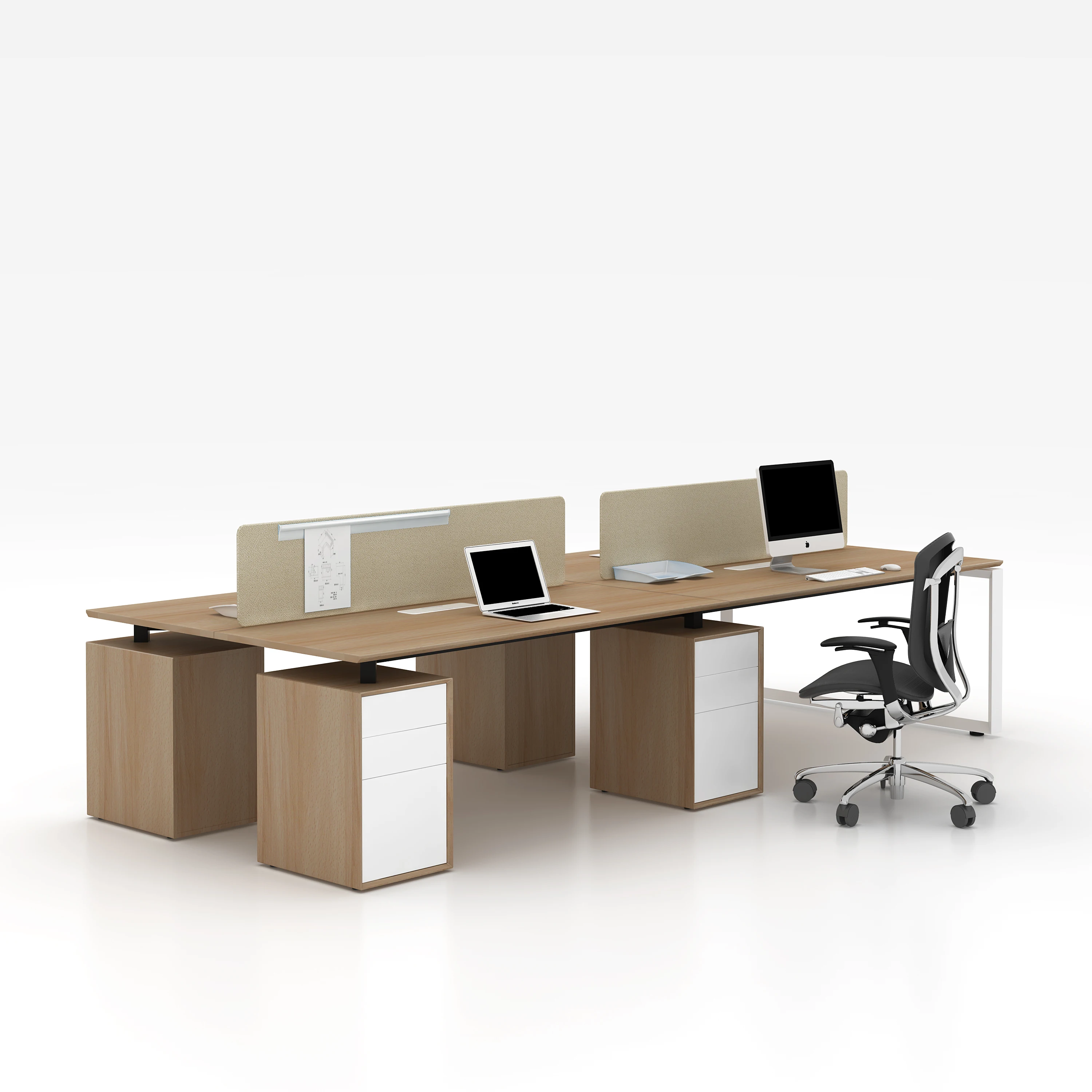 Modern Style Wood Furniture Desk Wholesale Wholesale Modern 4 Person Workstation Office Workstation