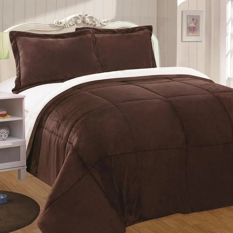 New quilting fabric 100% cotton quilt duvet comforter bedding set flannel wool comforter