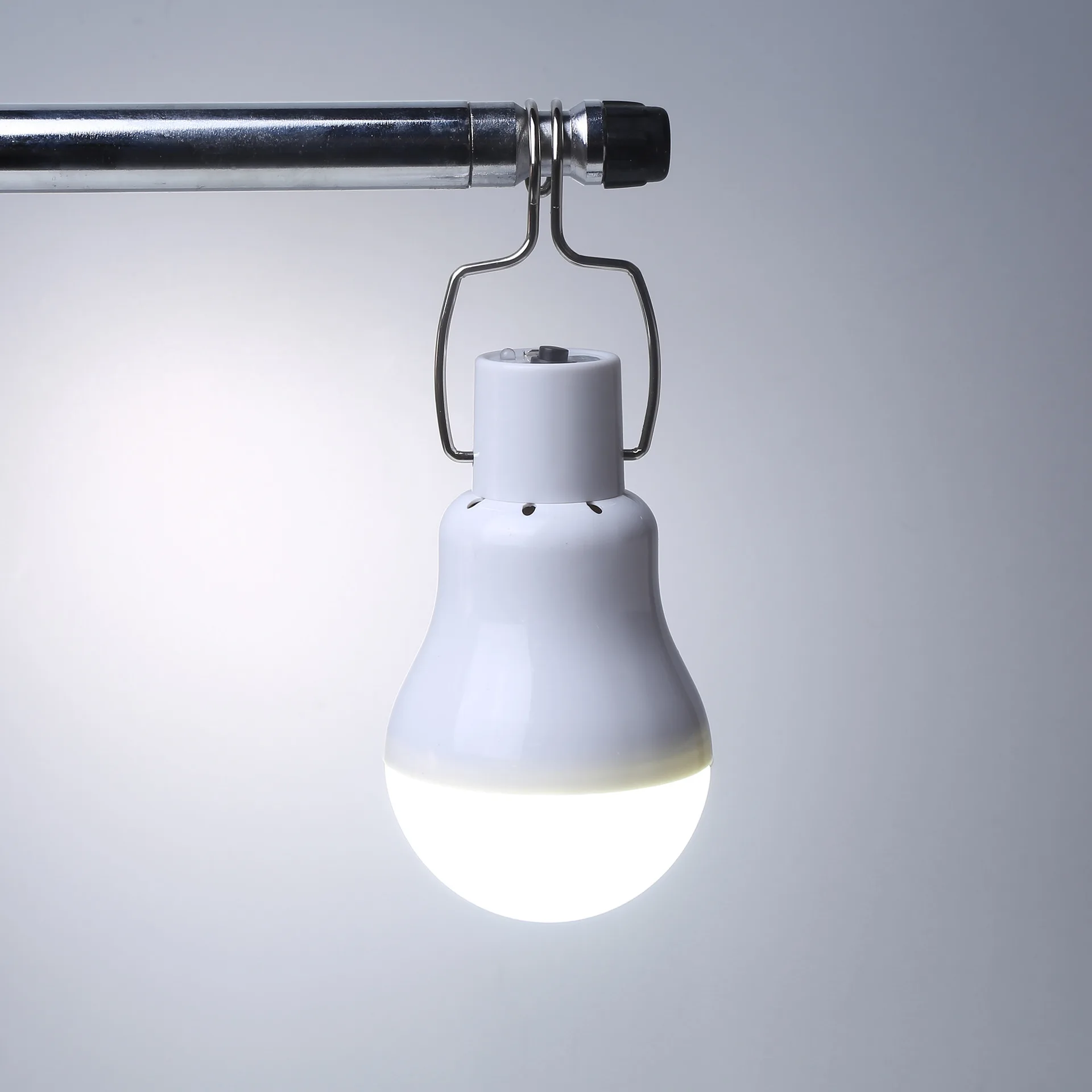 China factory Outdoor Solar panel powered mini portable lamp rechargeable Solar LED Bulb Camping Lights for tent hiking fishing